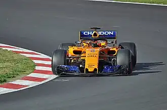 Vandoorne in de MCL33, Circuit de Barcelona