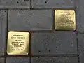 Stolpersteine voor August en Irma, aangebracht in 2018