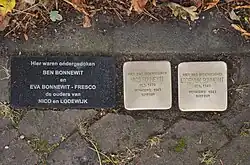 Stolpersteine voor Nico en Lodewijk Bonnewit in Heiloo, 12 februari 2017
