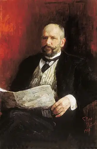 Portret Pjotr Stolypin, door Ilja Repin, 1910