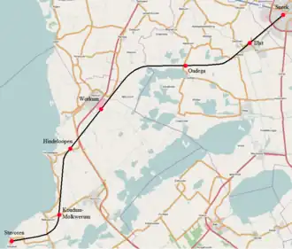 Friese Stoomtrein Maatschappij op de kaart