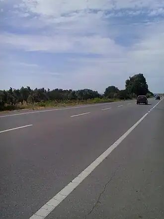 De SS106 bij Catanzaro