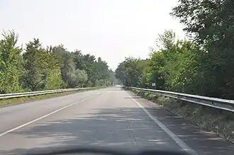 De SS265var vlakbij Amorosi