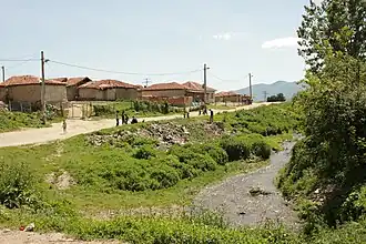 De "Roma-buurt" van het dorp Pevtsite