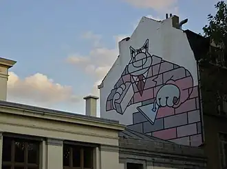 Stripmuur in Brussel.