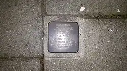 Struikelsteen in gemeente Assen ter nagedachtenis aan Jan Niklaas Veldman