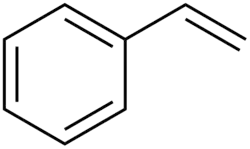 Structuurformule van styreen