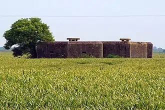 Landschap met bunker in Asheldham
