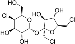 Structuurformule van sucralose