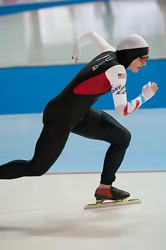 Sugar Todd tijdens een wereldbekerwedstrijd in maart 2013.