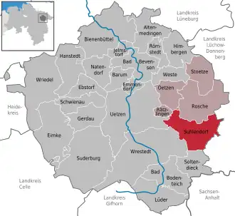 Kaart van Suhlendorf