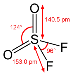 Structuurformule van sulfurylfluoride