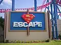 Het logo van Superman Escape