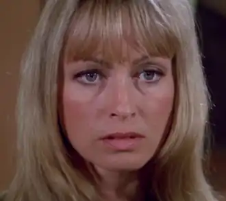 Screenshot Suzy Kendall in 1973 van de film Torso.