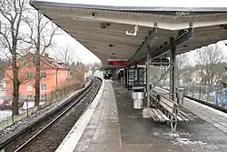 Het perron gezien uit het zuiden