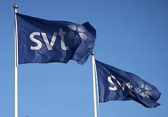 Vlaggen met logo van SVT