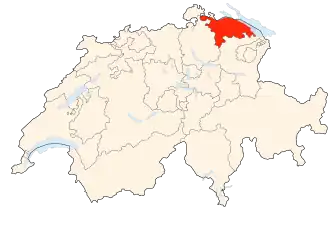 Kaart van Thurgau