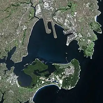 het nationaal park ligt rond de noordelijke en zuidelijke monding van Botany Bay