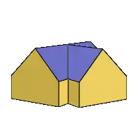 Schematische weergave T-dak