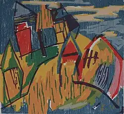 Angenelle Thijssen: Le village. 1998. 17 x 19&nbsp;cm.