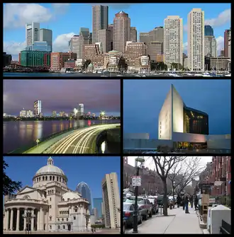 Een collage van Boston