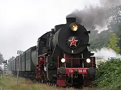 Stoomlocomotief TE 5933 van de Museumspoorlijn STAR