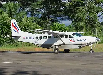 Een Cessna 208B Grand Caravan van SANSA