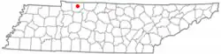 Locatie van Clarksville