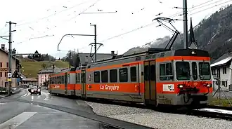 BDe 123 en Bt 226 op te 8 februari 2007 Montbovon