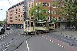 Buitenlijner 58, motorwagen van de Gele Tram van de Tramweg-Stichting; 26 april 2014.