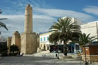 Zicht op de ribat in de medina van Sousse
