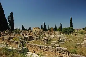 De ruïnes van Utica.