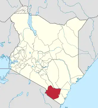 Kaart van Taita Taveta County