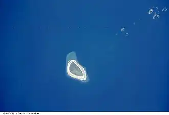 Takutea vanuit de ruimte