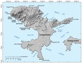 Kaart van Tanaga Island