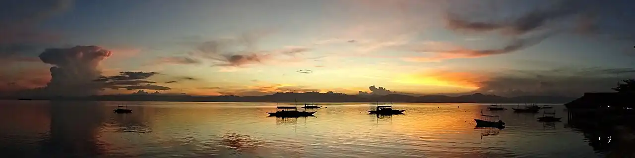 Straat Tañon gezien vanaf Moalboal, Cebu