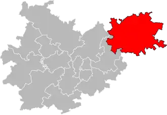 Locatie van het kanton