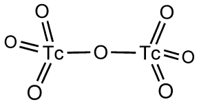 Structuurformule van technetium(VII)oxide