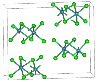 Kristalstructuur van technetium(IV)chloride