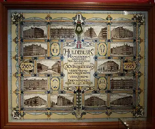 Tegeltableau vervaardigd door Plateelbakkerij Delft N.V.