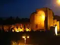 De Tempel van Venus en Rome bij avond