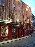 The Temple Bar is feestelijk verlicht tijdens de kerstperiode, Temple Bar (Dublin)