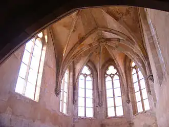 voorzijde van het schip van de tempelierskapel