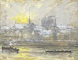 Notre Dame sous la neige