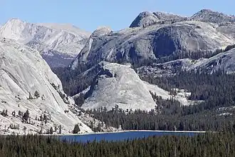 Meerdere granietkoepels met centraal Pywiack Dome in Yosemite National Park