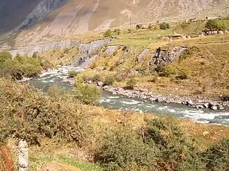 De Terek in het noorden van Georgië