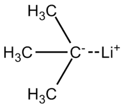 Structuurformule van tert-butyllithium