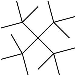 Structuurformule van tetra-tert-butylmethaan
