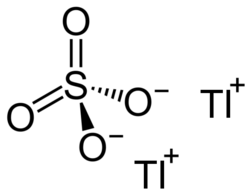 Structuurformule van thallium(I)sulfaat