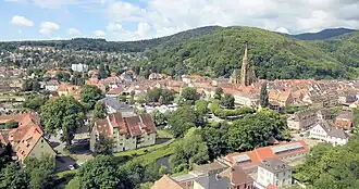 Uitzicht op de stad Thann